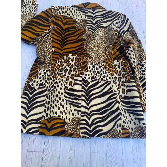Executive Collection Women’s Animal Print Blazer Zebra Leopard Patchwork Sz 18 - Picture 7 of 7